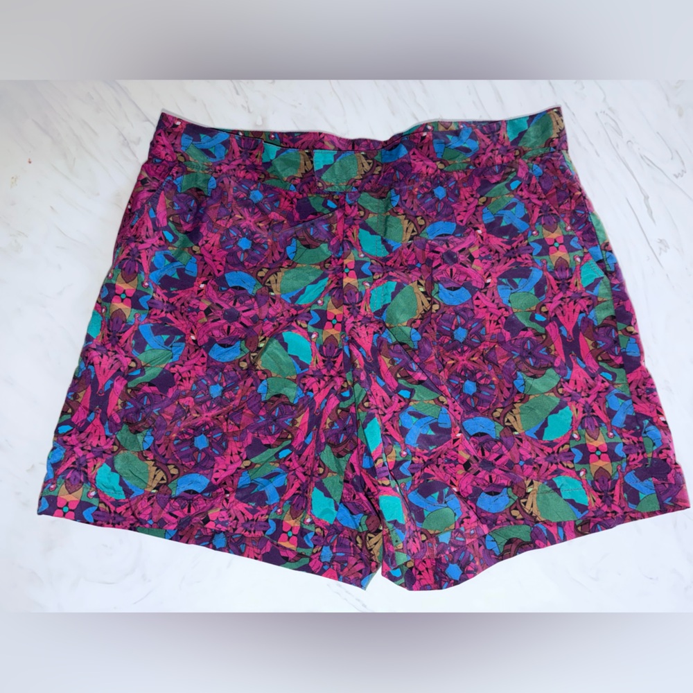 Seize Sur Vingt swim trunks purple floral short shorts mesh lining s